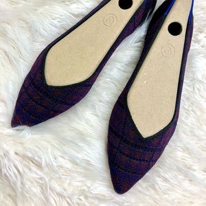 Rothy’s Cranberry Plaid Point sz 8